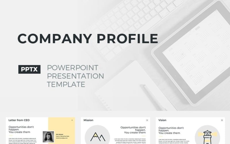 company profile powerpoint template original