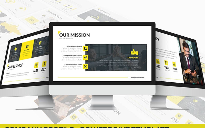 company profile powerpoint template original