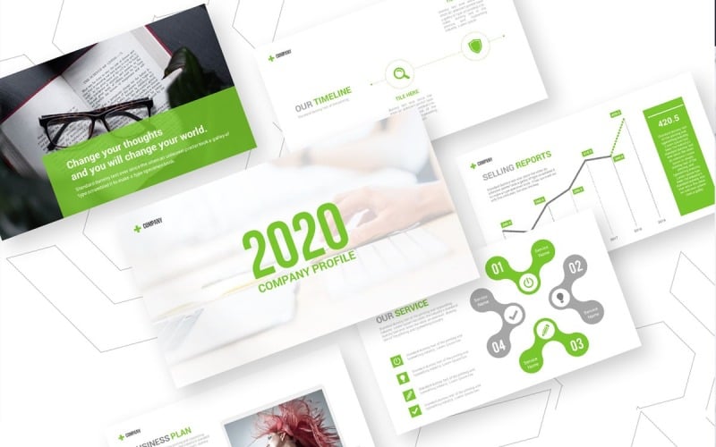 company profile powerpoint template original