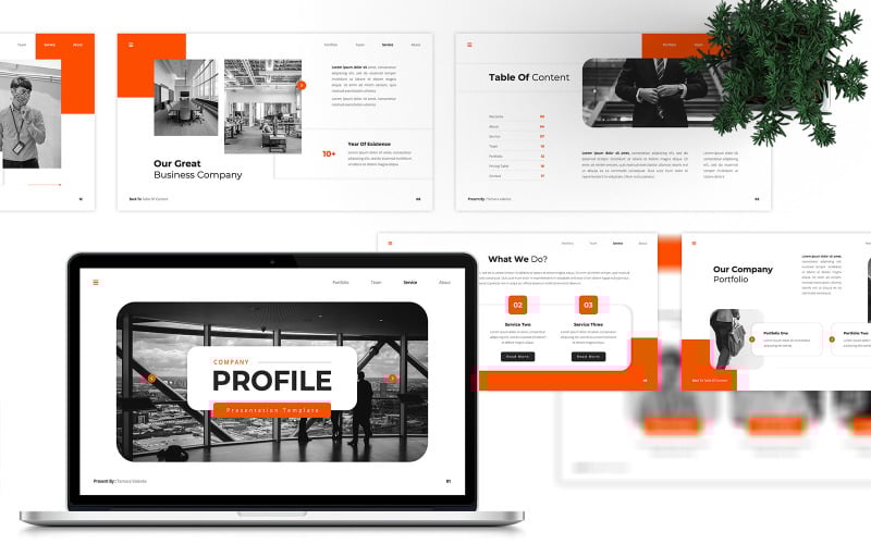 company profile powerpoint templates original
