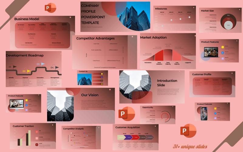 company profile ppt template original