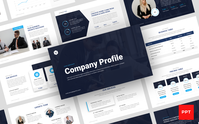 company profile presentation powerpoint template original