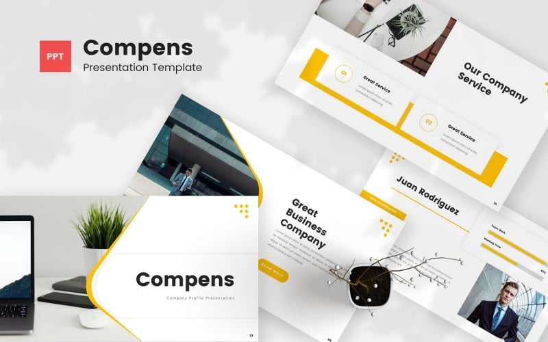 compens company profile powerpoint template original