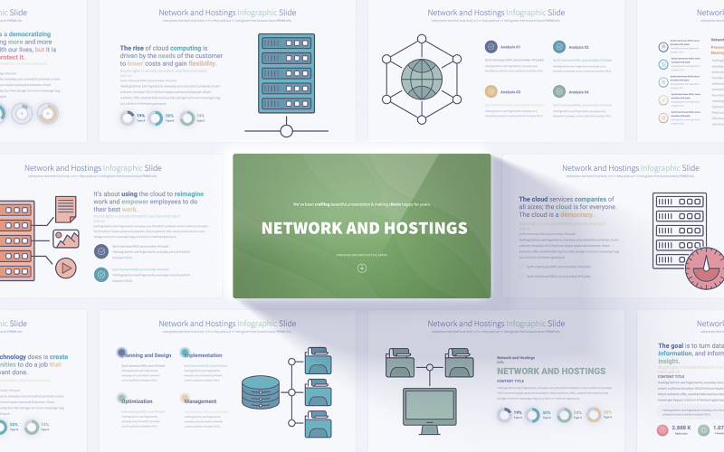 complete network and hosting powerpoint template original