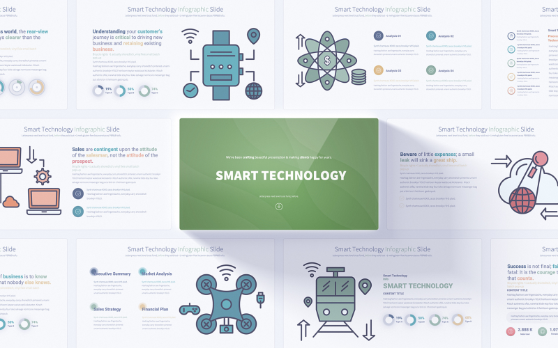 comprehensive smart technology powerpoint infographic template original