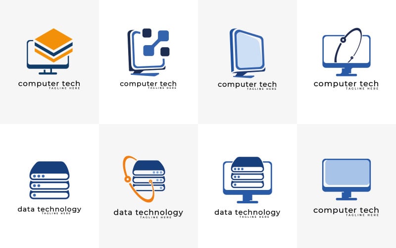 computer amp data technology logo collections original