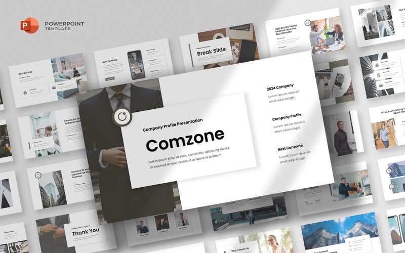 comzone company profile powerpoint template original