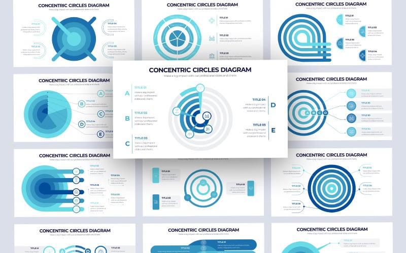 concentric circle infographic powerpoint template original