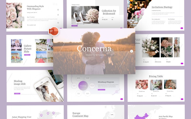 concerna simple wedding powerpoint template original