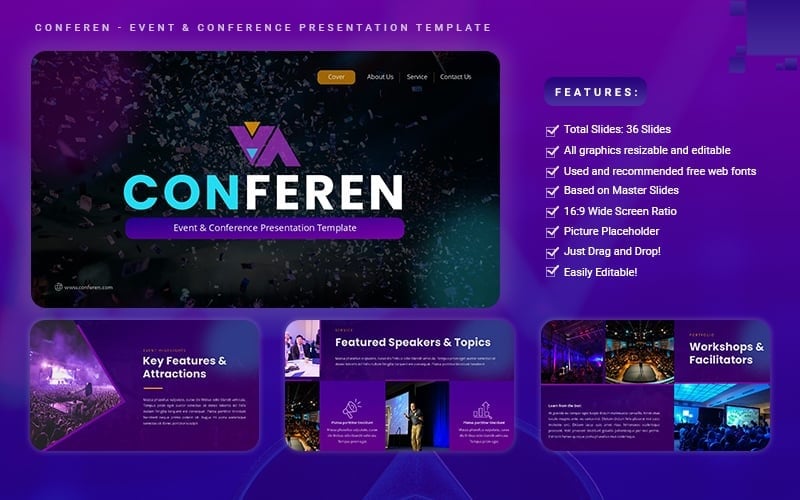 conferen event amp conference powerpoint template original