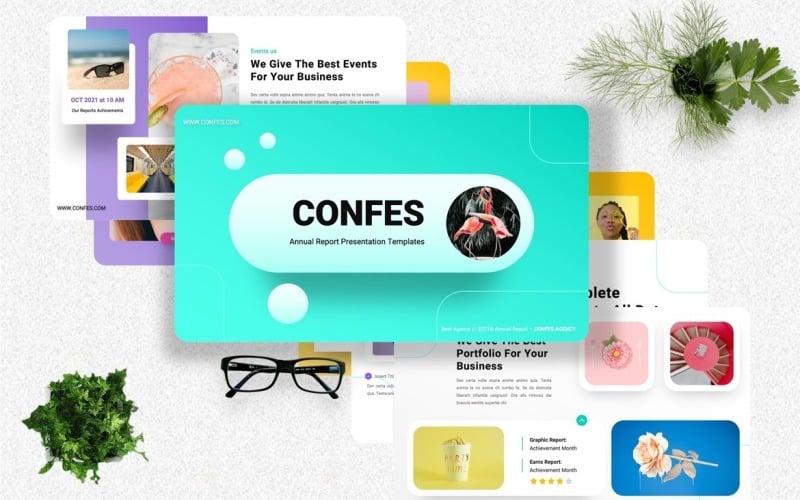 confes annual report powerpoint template original