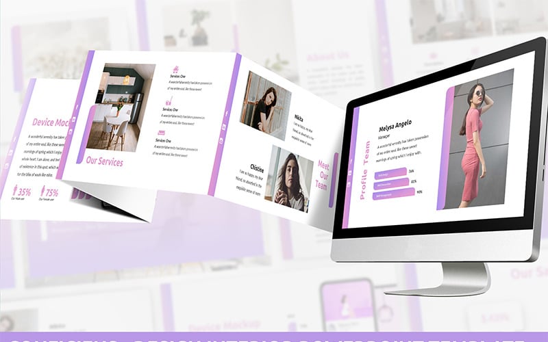 conficiens design interior powerpoint template original