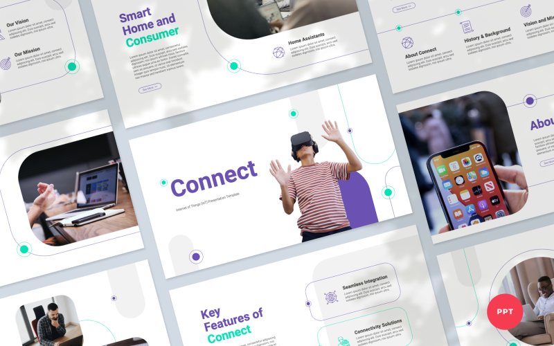 connect internet of things iot presentation powerpoint template original
