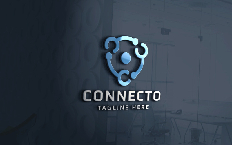 connecto letter c pro logo template original