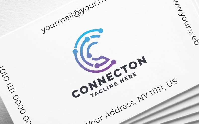 connecton letter c pro logo template original