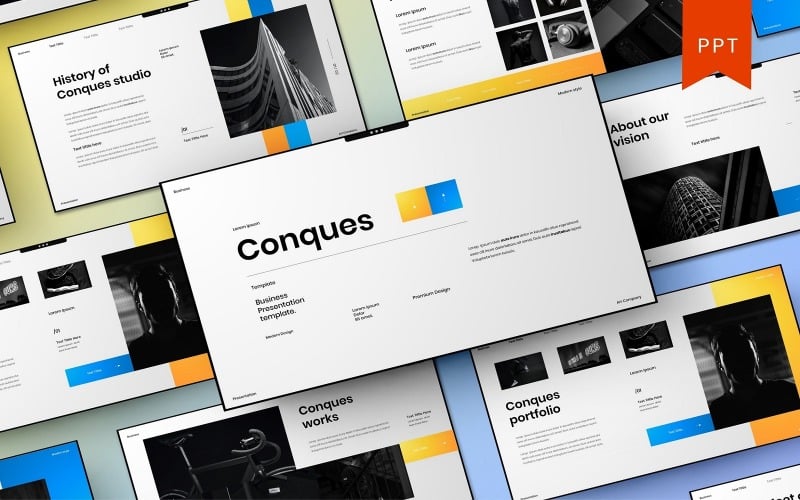 conques business powerpoint template original