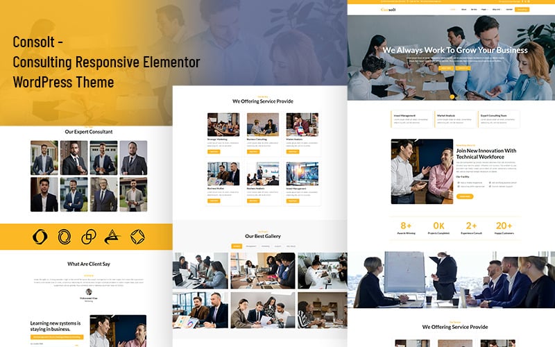 consolt consulting and services provider company responsive elementor wordpress theme original