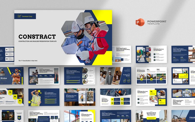 constract construction amp engineering powerpoint template original