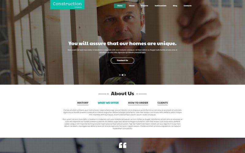 construction companies joomla template original