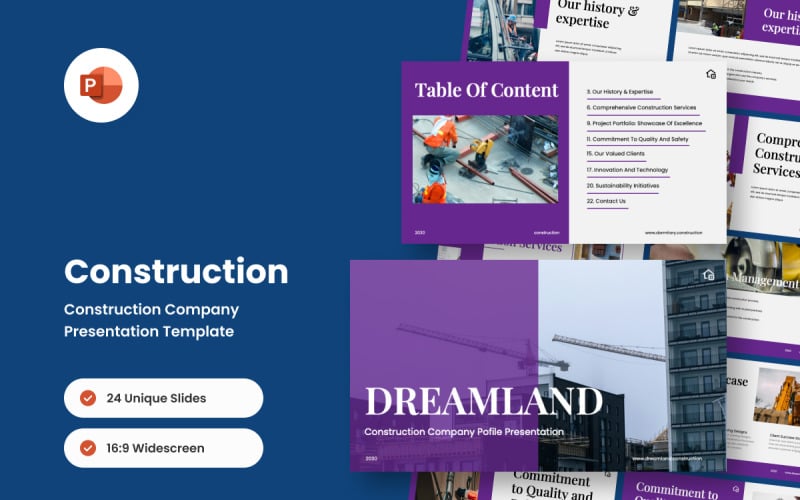construction company powerpoint presentation original