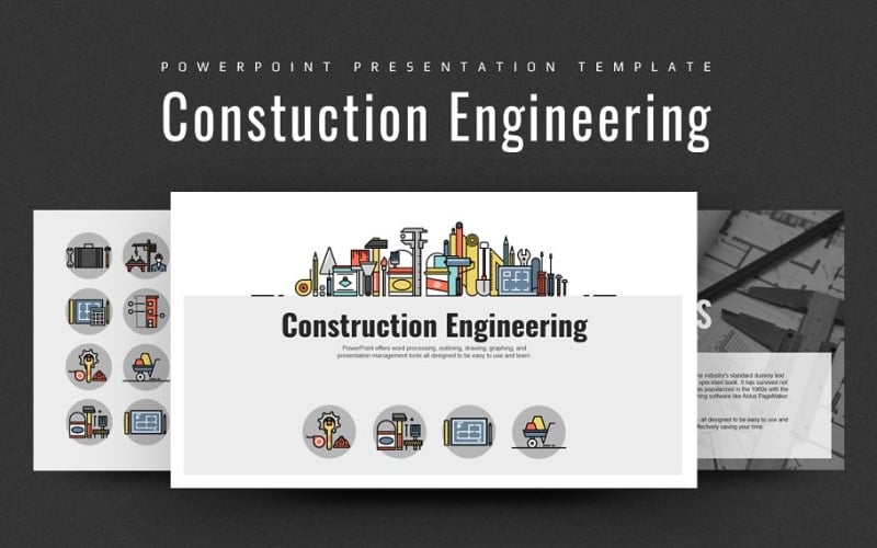 construction engineering ppt powerpoint template original