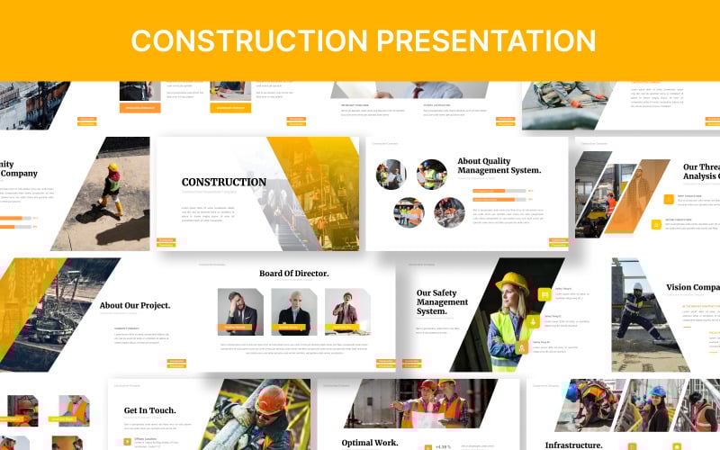 construction powerpoint template presentation original