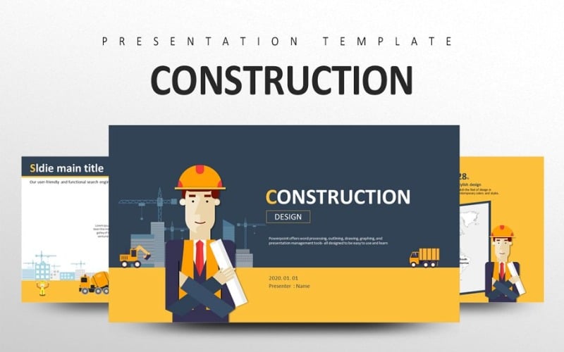 construction powerpoint template original