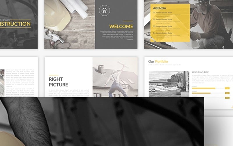 construction presentation powerpoint template original