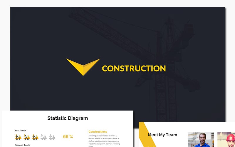 construction presentation powerpoint template original