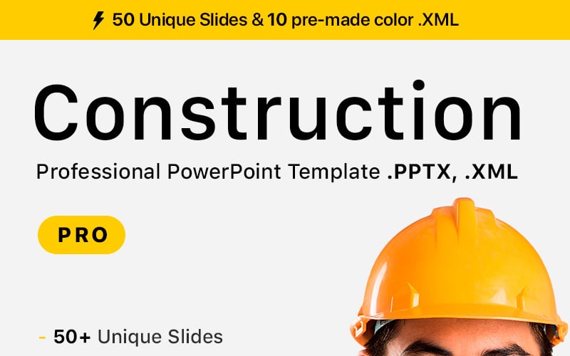 construction professional powerpoint template original