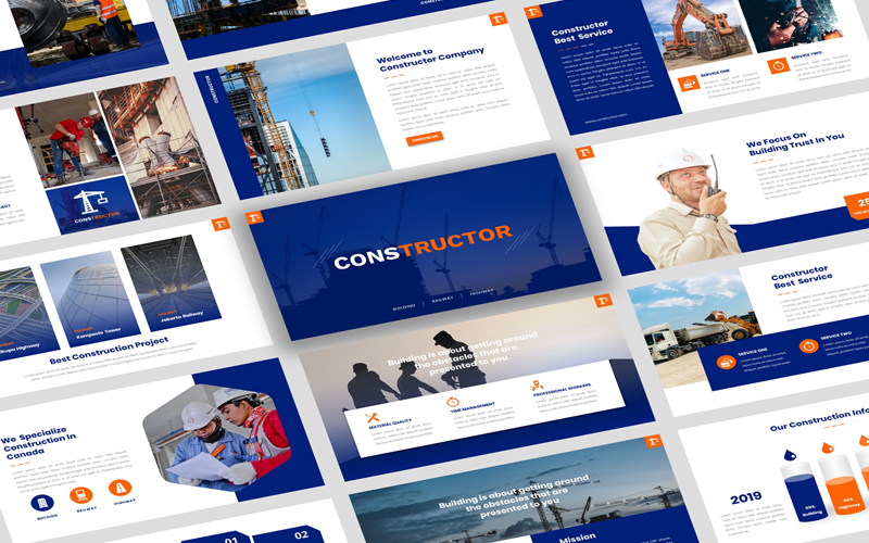 constructor constructionpresentation powerpoint template original