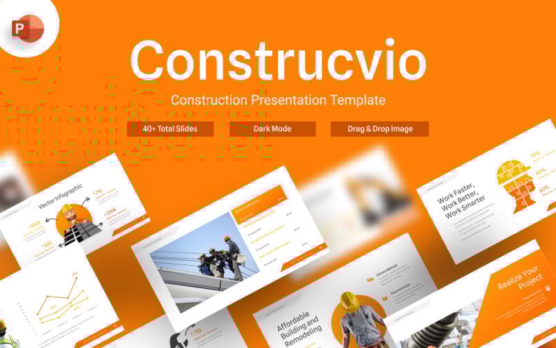 construcvio construction powerpoint template original