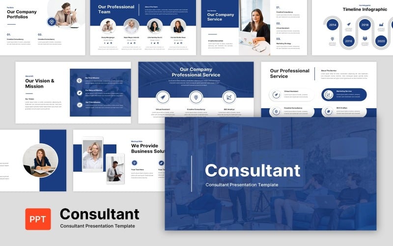 consultant finance powerpoint template original