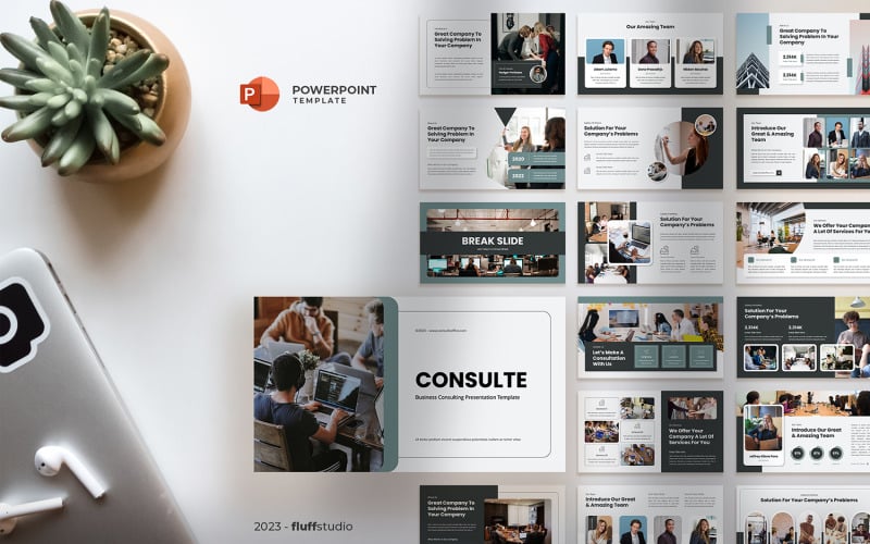 consulte business consulting powerpoint template original
