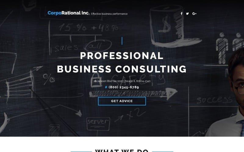 consulting landing page template original