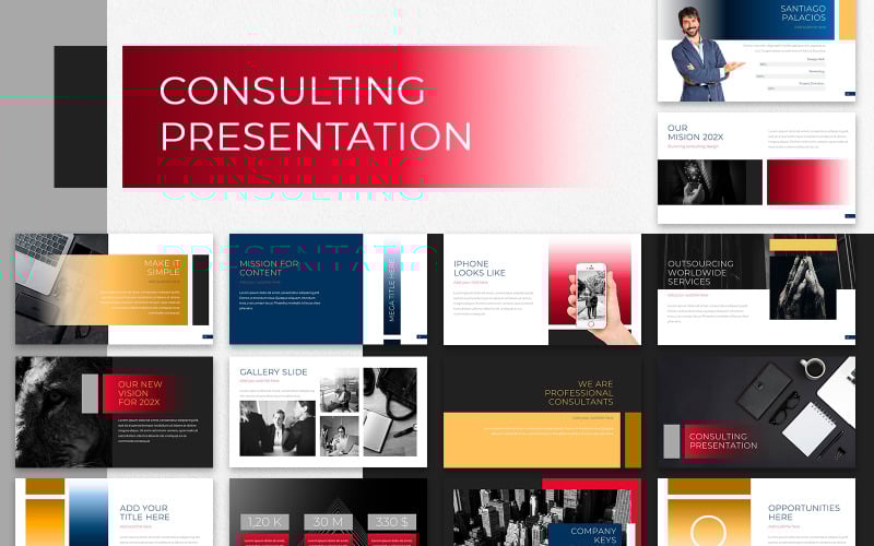 consulting presentation powerpoint template original