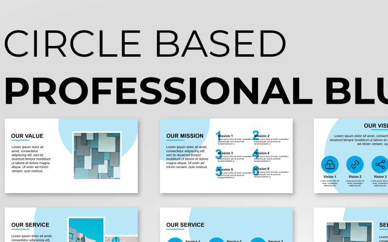 consulting professional blue powerpoint template original