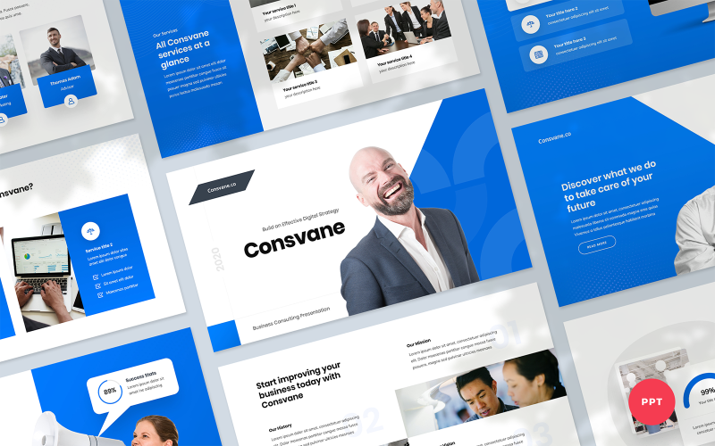 consvane business consulting presentation powerpoint template original
