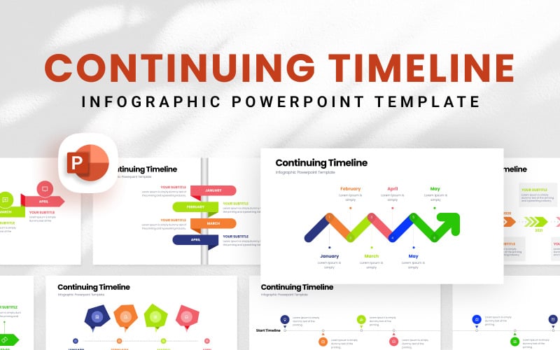 continuing timeline infographic presentation template original