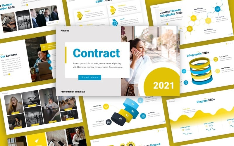 contract finance multipurpose powerpoint template original
