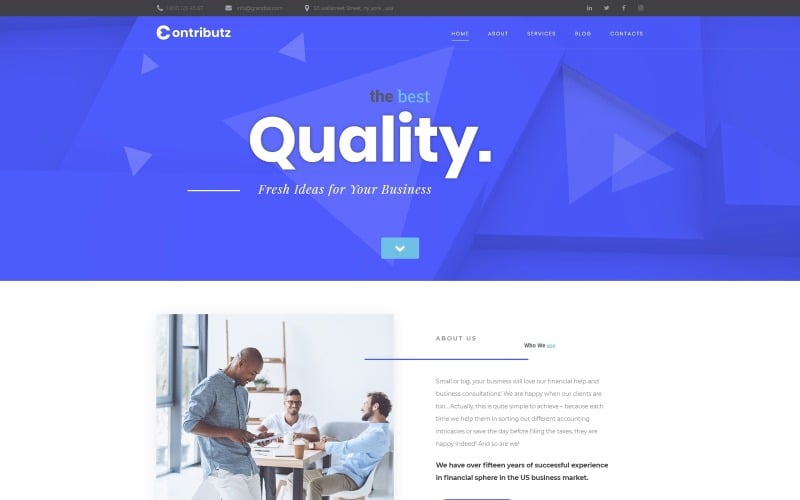 contributz corporate consulting wordpress elementor theme original