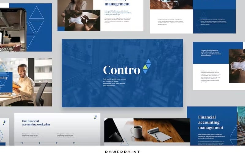 contro clean corporate powerpoint template original