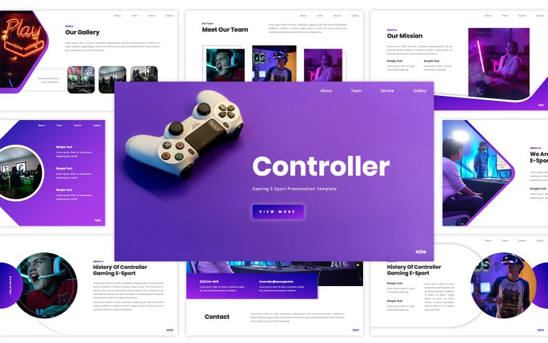 controller gaming e sport powerpoint original