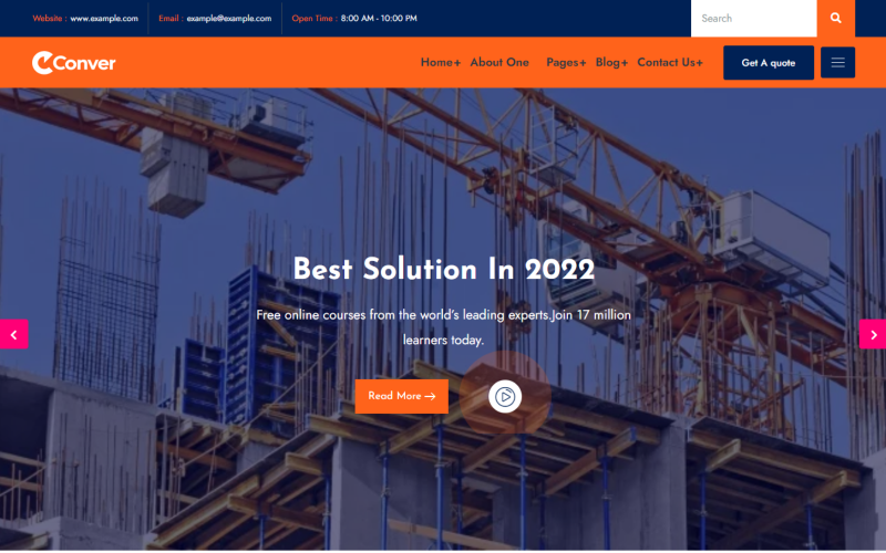 conve construction wordpress theme original