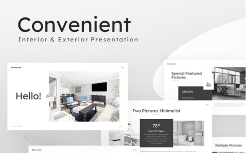 convenient interior exterior presentation powerpoint template original