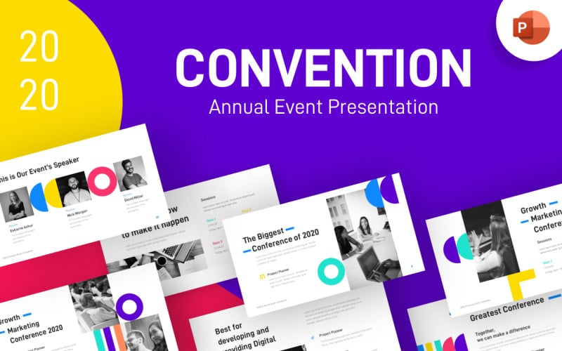 convention annual event creative powerpoint template original