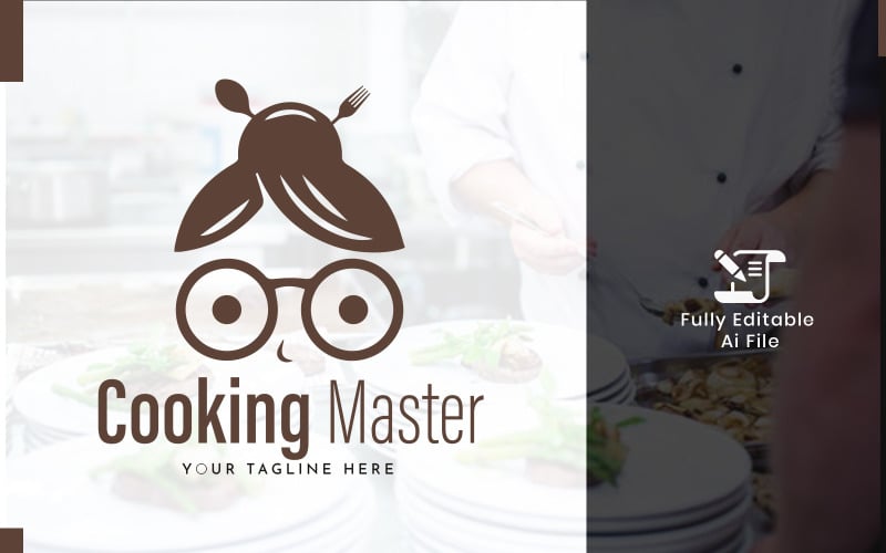 cooking master vlog logo template original
