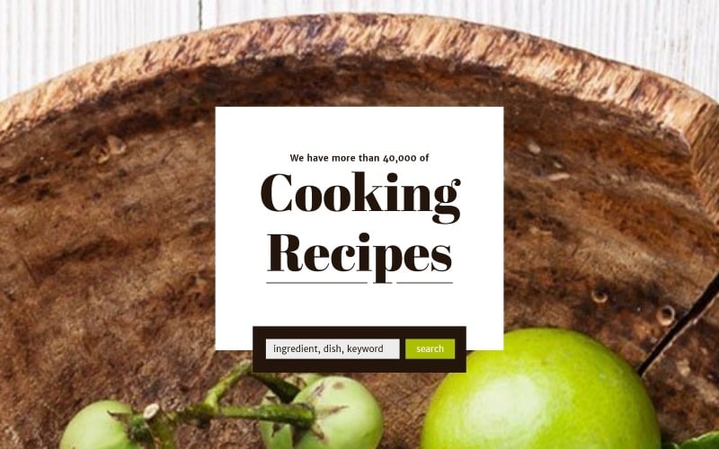 cooking responsive landing page template original