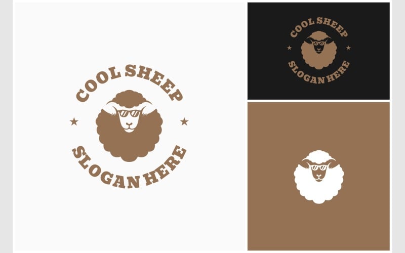 cool sheep vintage retro stamp logo original