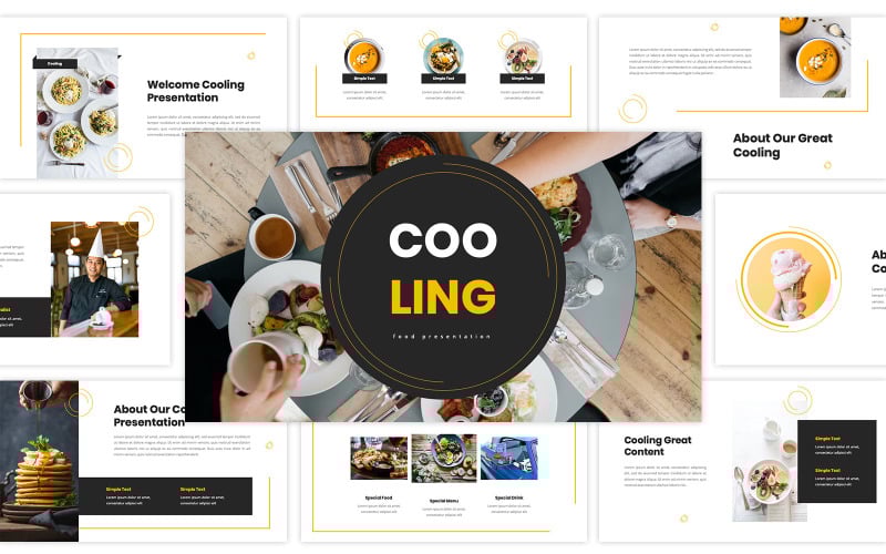 cooling food powerpoint template original